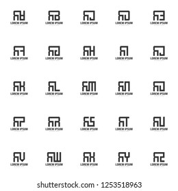 Set of letter logo template. Minimal letter logo template design