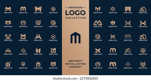 Set of letter m logo, logo m, initial m symbol