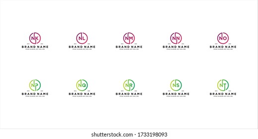 plantilla de vector de diseño de logotipo de letra N