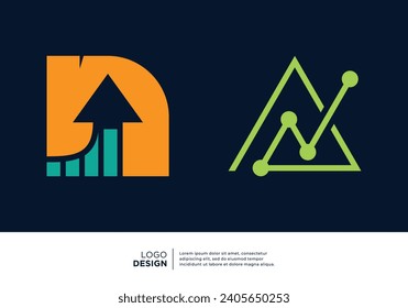 Set of letter N logo designs for marketing, investment and business.