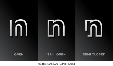 Set von N-Logo-Symboldesign-Vorlagenelementen