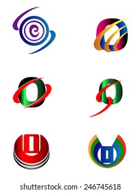 Set of Letter O logo 