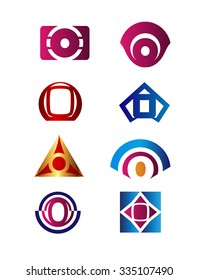 Set of letter O logo Branding Identity Corporate vector symbol design template
