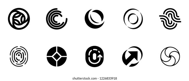 Set of letter O logo. Icon design. Template elements - Collection of vector sign