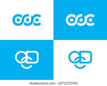 Set letter ODC logo icon template