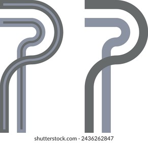 a set of letter p icons