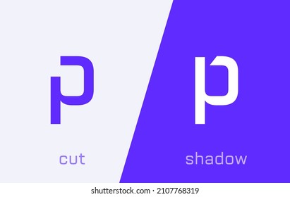 Conjunto de letras P elementos de plantilla de diseño de iconos de logotipo mínimo