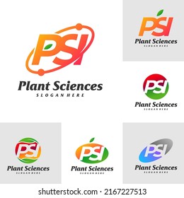 Set of Letter PSI logo design vector template, Initial PSI logo concepts illustration.