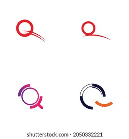 conjunto de plantillas de diseño del logotipo de Letter Q