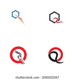 conjunto de plantillas de diseño del logotipo de Letter Q