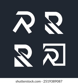 Set of letter R design idea with modern concept for business