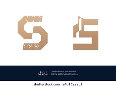 Set of letter S building logo design inspiration.