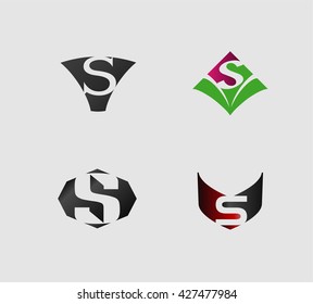 Set of letter s logo
