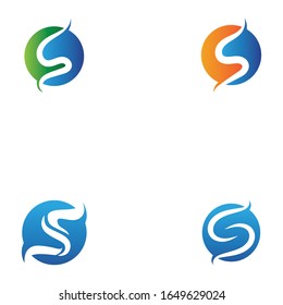  Set of  Letter S Logo design vector illustration icon