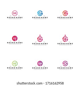 plantilla vectorial de diseño de logotipo de letra S