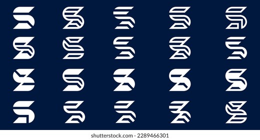 set of letter s logo design concept