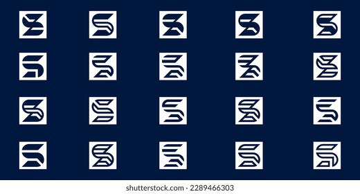 set of letter s logo design concept