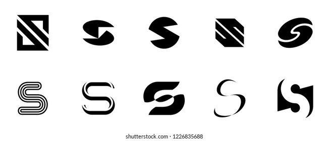 Set of letter S logo. Icon design. Template elements - Collection of vector sign