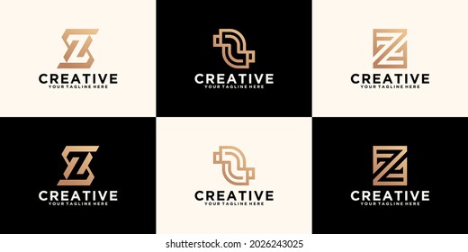 conjunto de letras como simple inspiración de diseño de logotipo