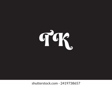 Set von Buchstaben TK Logos. Abstrakte Logos-Kollektion mit Buchstaben.