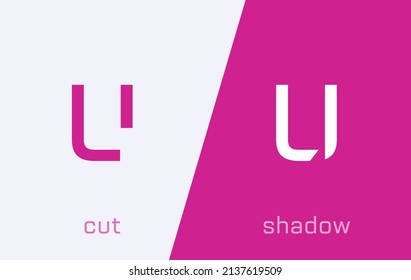 Conjunto de letras U elementos de plantilla de diseño de iconos de logotipo mínimo