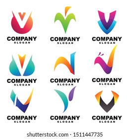Set of Letter V Logo