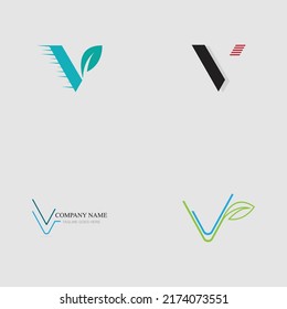 Satz von Letter V Logo, Vektorgrafik-Design-Vorlage