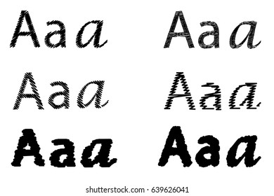 Set of letter A - Vector Illustration ,
