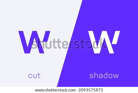 Set of letter W minimal logo icon design template elements