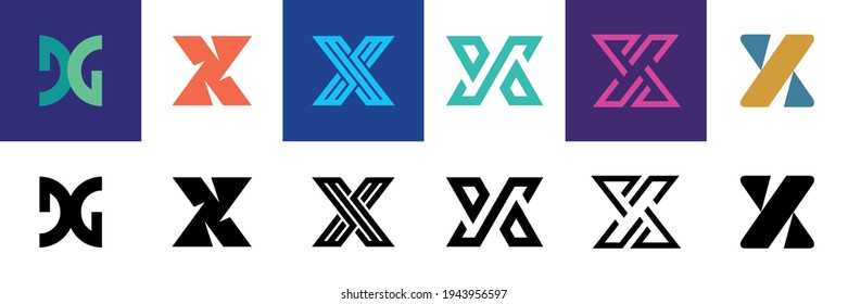 Satz X. Symboldesign. Vorlagenelemente - Sammlung von Vektorzeichen