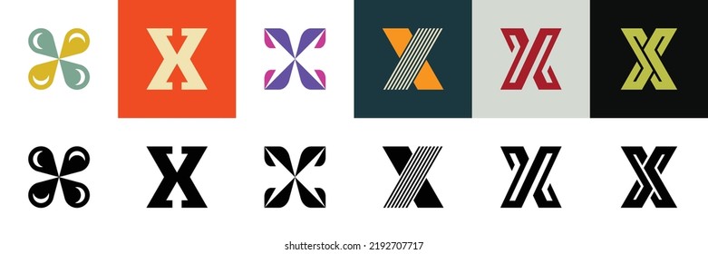 Satz X. Symboldesign. Vorlagenelemente. abstrakte geometrische Logos