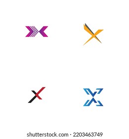 conjunto de diseños de iconos vectoriales de plantillas de logotipos de letras X