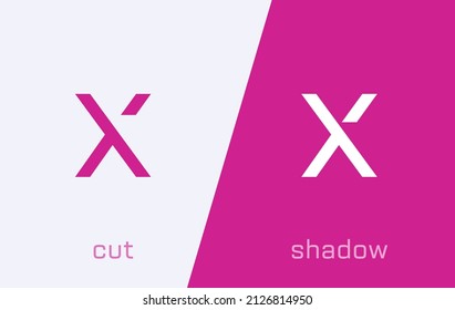 Set of letter X minimal logo icon design template elements