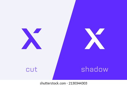 Set of letter X minimal logo icon design template elements