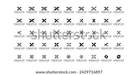set of Letter X vector Logo Template Illustration Design