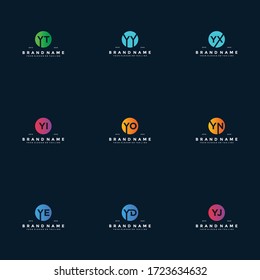 set letter Y logo. design vector template