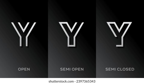 Set of letter Y logo icon design template elements