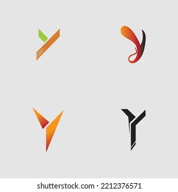 set of Letter Y Logo Template vector icon design