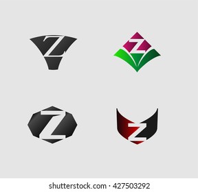 Set of letter Z logo
