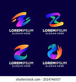 set of Letter Z logo vector illustration, Design inspiration. Colorful icons