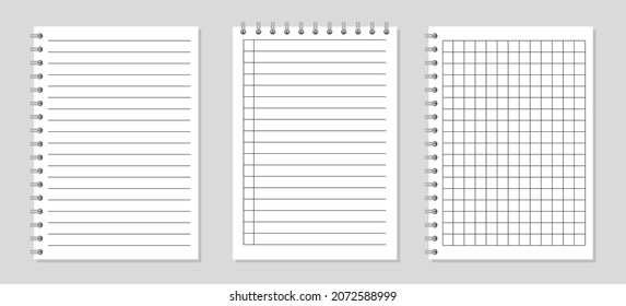 Set of letterheads in a line and a cell. Vector graphics