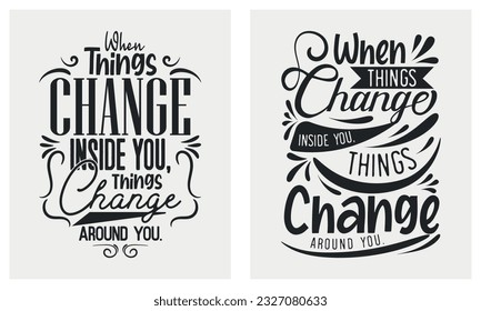 Set with lettering for Motivation taypography T-Shirt design