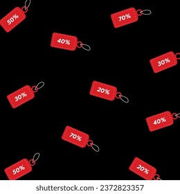 Conjunto de letras y elementos dibujados a mano para el diseño del viernes negro. Impresiones tiza con textura blanca en fondo negro. Venta de fallos. 50% de descuento
