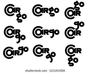 Set letterings of the logo cargo