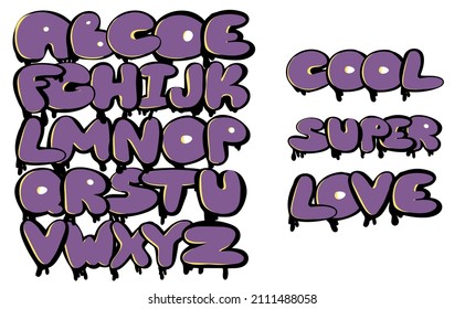 870 Graffiti bubble alphabet Images, Stock Photos & Vectors | Shutterstock