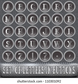 Set of letters in buttons