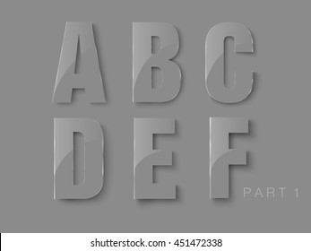 Set Of Letters From The Classic Embossed Font