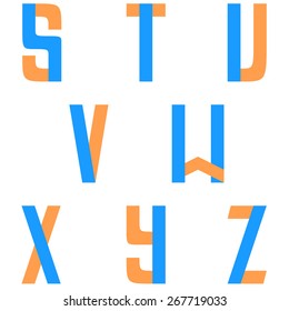 Set of letters. Flat style. Clean and simple.