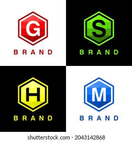 Logotipo conjunto de letras con concepto de paleta de color plano. Muy adecuado para diversos fines comerciales, también para ícono, nombre de la empresa, nombre personal, símbolo, etc.