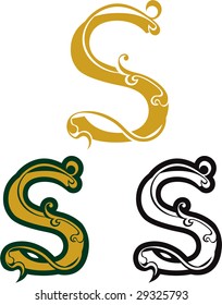 Set of letters S for design